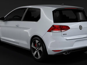 volkswagen golf 7 tgi bluemotion 5d 2016 3D Model