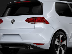 volkswagen golf 7 tgi bluemotion 5d 2016 3D Model