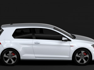 volkswagen golf 7 tgi bluemotion 5d 2016 3D Model