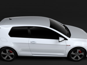 volkswagen golf 7 tgi bluemotion 5d 2016 3D Model