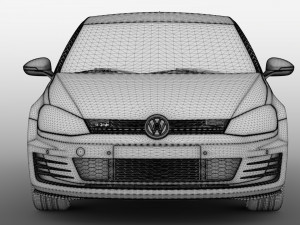 volkswagen golf 7 tgi bluemotion 5d 2016 3D Model