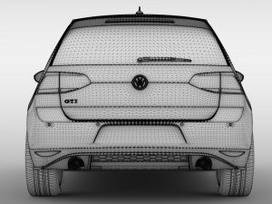 volkswagen golf 7 tgi bluemotion 5d 2016 3D Model