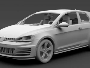 volkswagen golf 7 tgi bluemotion 5d 2016 3D Model