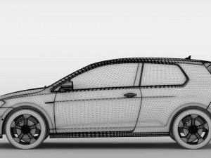 volkswagen golf 7 tgi bluemotion 5d 2016 3D Model