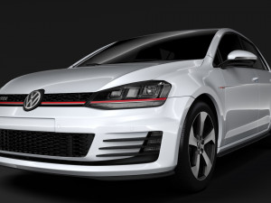 volkswagen golf 7 tdi 5d 2016 Modèle 3D