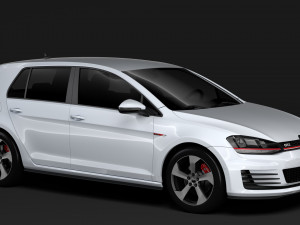 volkswagen golf 7 tdi 5d 2016 Modèle 3D
