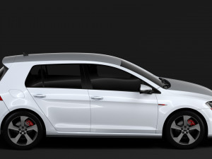 volkswagen golf 7 tdi 5d 2016 Modèle 3D