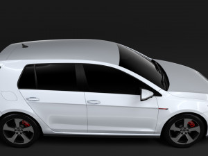volkswagen golf 7 tdi 5d 2016 Modèle 3D
