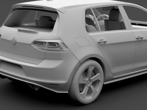 volkswagen golf 7 tdi 5d 2016 Modèle 3D