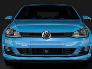 volkswagen golf 7 tdi 5d 2016 Modelo 3D