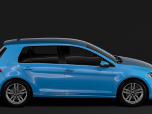 volkswagen golf 7 tdi 5d 2016 Modelo 3D