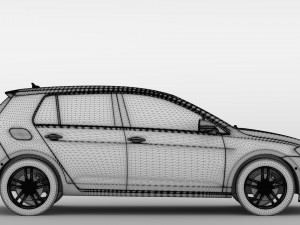 volkswagen golf 7 tdi 5d 2016 Modelo 3D