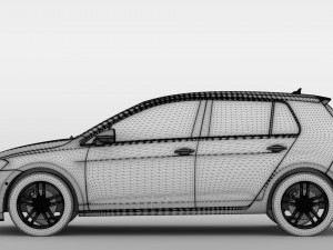 volkswagen golf 7 tdi 5d 2016 Modelo 3D