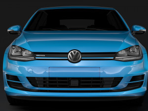 volkswagen golf 7 tgi bluemotion 5d 2016 3D 模型