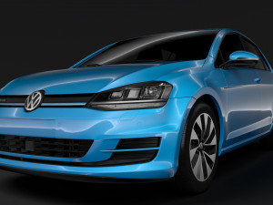 volkswagen golf 7 tgi bluemotion 5d 2016 3D 模型