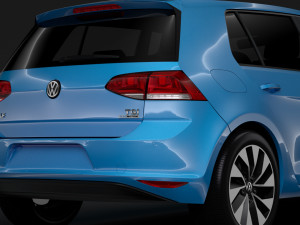volkswagen golf 7 tgi bluemotion 5d 2016 3D 模型