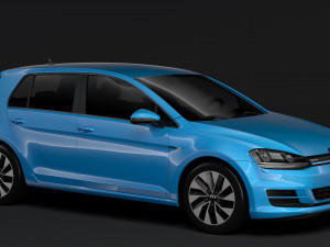 volkswagen golf 7 tgi bluemotion 5d 2016 3D 模型