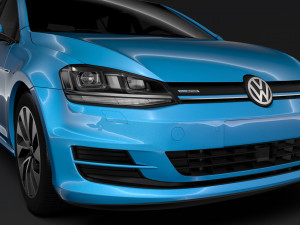 volkswagen golf 7 tgi bluemotion 5d 2016 3D 模型