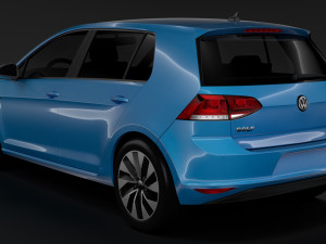 volkswagen golf 7 tgi bluemotion 5d 2016 3D 模型