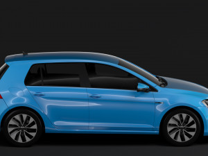 volkswagen golf 7 tgi bluemotion 5d 2016 3D 模型