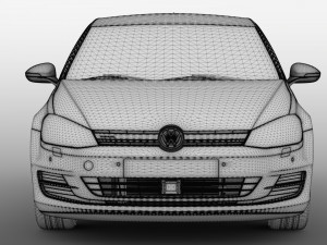 volkswagen golf 7 tgi bluemotion 5d 2016 3D 模型
