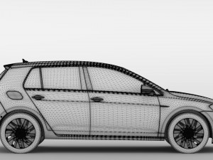 volkswagen golf 7 tgi bluemotion 5d 2016 3D 模型