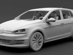 volkswagen golf 7 tgi bluemotion 5d 2016 3D 模型
