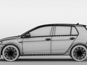 volkswagen golf 7 tgi bluemotion 5d 2016 3D 模型