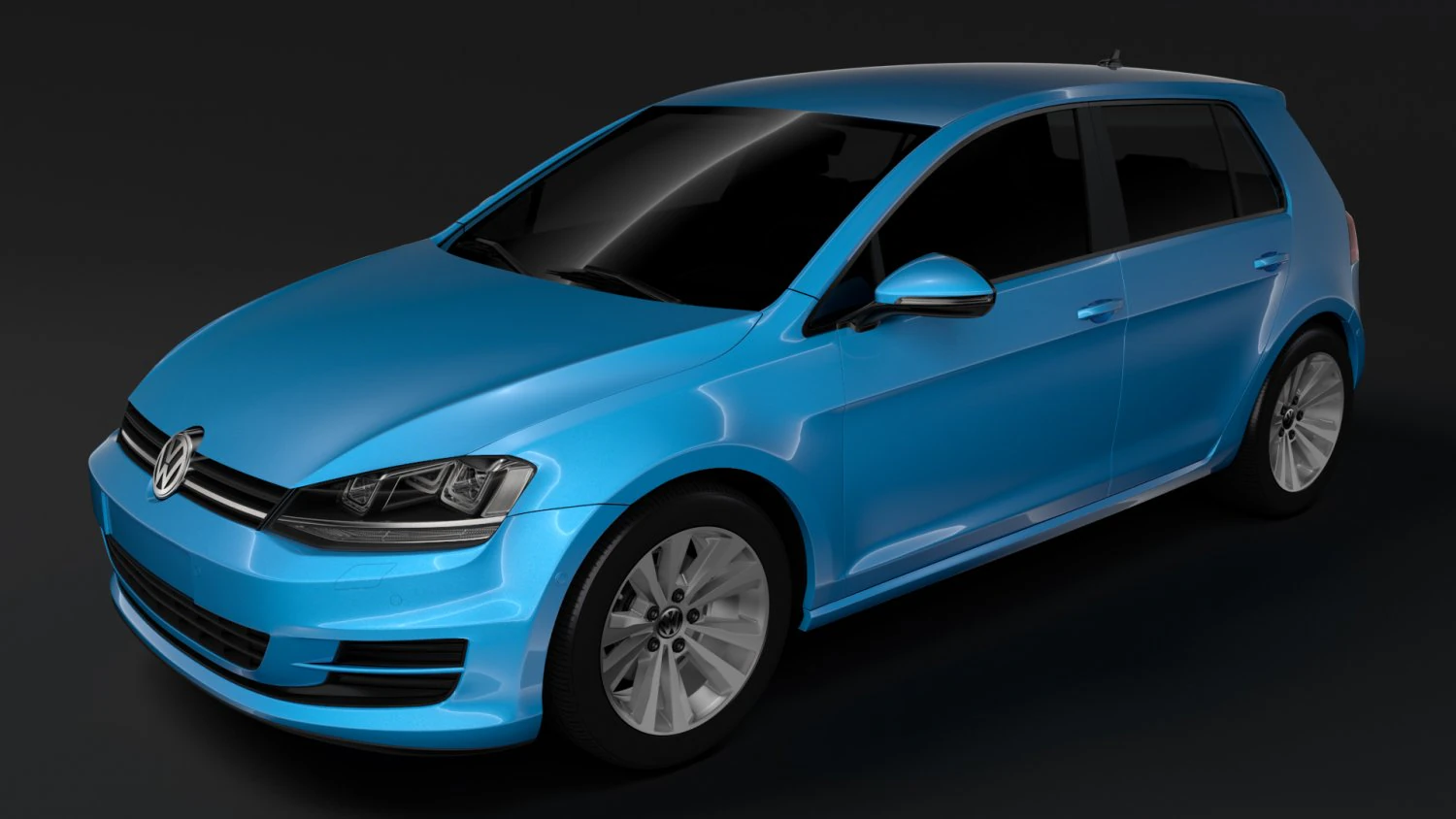 volkswagen golf 7 tsi 5d 2016 3D Model .c4d .max .obj .3ds .fbx .stl .blend 