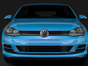 volkswagen golf 7 tsi 5d 2016 Modelo 3D