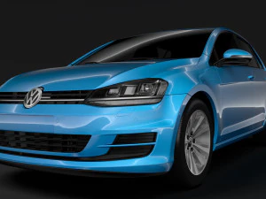volkswagen golf 7 tsi 5d 2016 3D Model