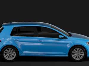 volkswagen golf 7 tsi 5d 2016 Modelo 3D