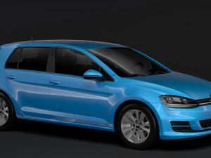 volkswagen golf 7 tsi 5d 2016 3D Model