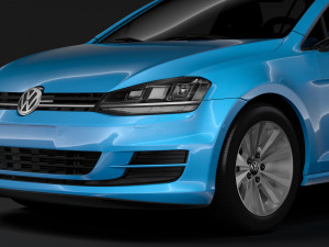 volkswagen golf 7 tsi 5d 2016 Modelo 3D