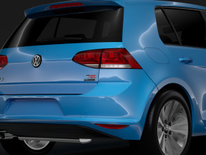 volkswagen golf 7 tsi 5d 2016 Modelo 3D