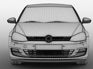 volkswagen golf 7 tsi 5d 2016 Modelo 3D