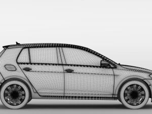 volkswagen golf 7 tsi 5d 2016 3D Model