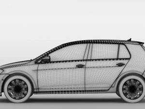 volkswagen golf 7 tsi 5d 2016 3D Model