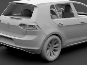 volkswagen golf 7 tsi 5d 2016 3D Model