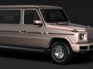 mercedes-maybach g 600 limousine w464 2019 3D Model