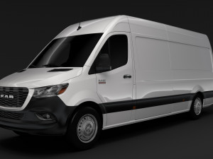 ram sprinter panel van l3h2 rwd 2019 3D मॉडल