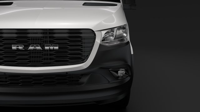 ram sprinter panel van l2h2 fwd 2019 3D Model .c4d .max .obj .3ds .fbx .stl .blend 