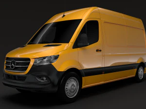 mercedes benz sprinter panel van l2h2 fwd 2019 3D Model