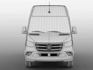 mercedes benz sprinter panel van l2h2 fwd 2019 3D Model