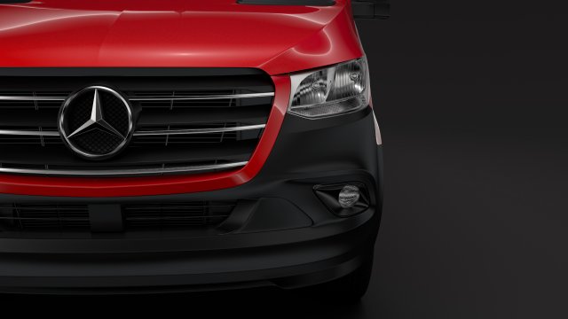mercedes benz sprinter panel van l3h2 rwd 2019 3D Model .c4d .max .obj .3ds .fbx .stl .blend 