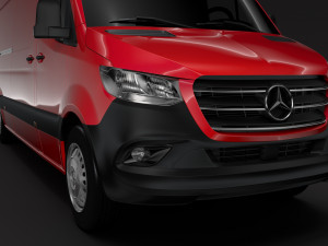 mercedes benz sprinter panel van l3h2 rwd 2019 3D Model
