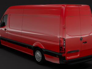 mercedes benz sprinter panel van l3h2 rwd 2019 3D Model