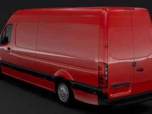 mercedes benz sprinter panel van l3h2 rwd 2019 3D Model