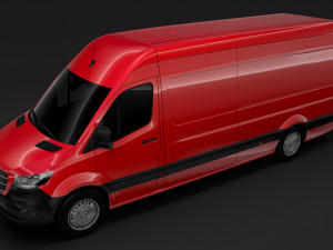 mercedes benz sprinter panel van l3h2 rwd 2019 3D Model