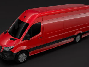 mercedes benz sprinter panel van l3h2 rwd 2019 3D Model